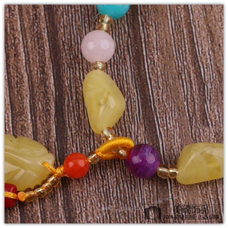 Natural beeswax bracelet with the shape of multi - this single - ring crystal hand string ethnic wind ornaments getting out