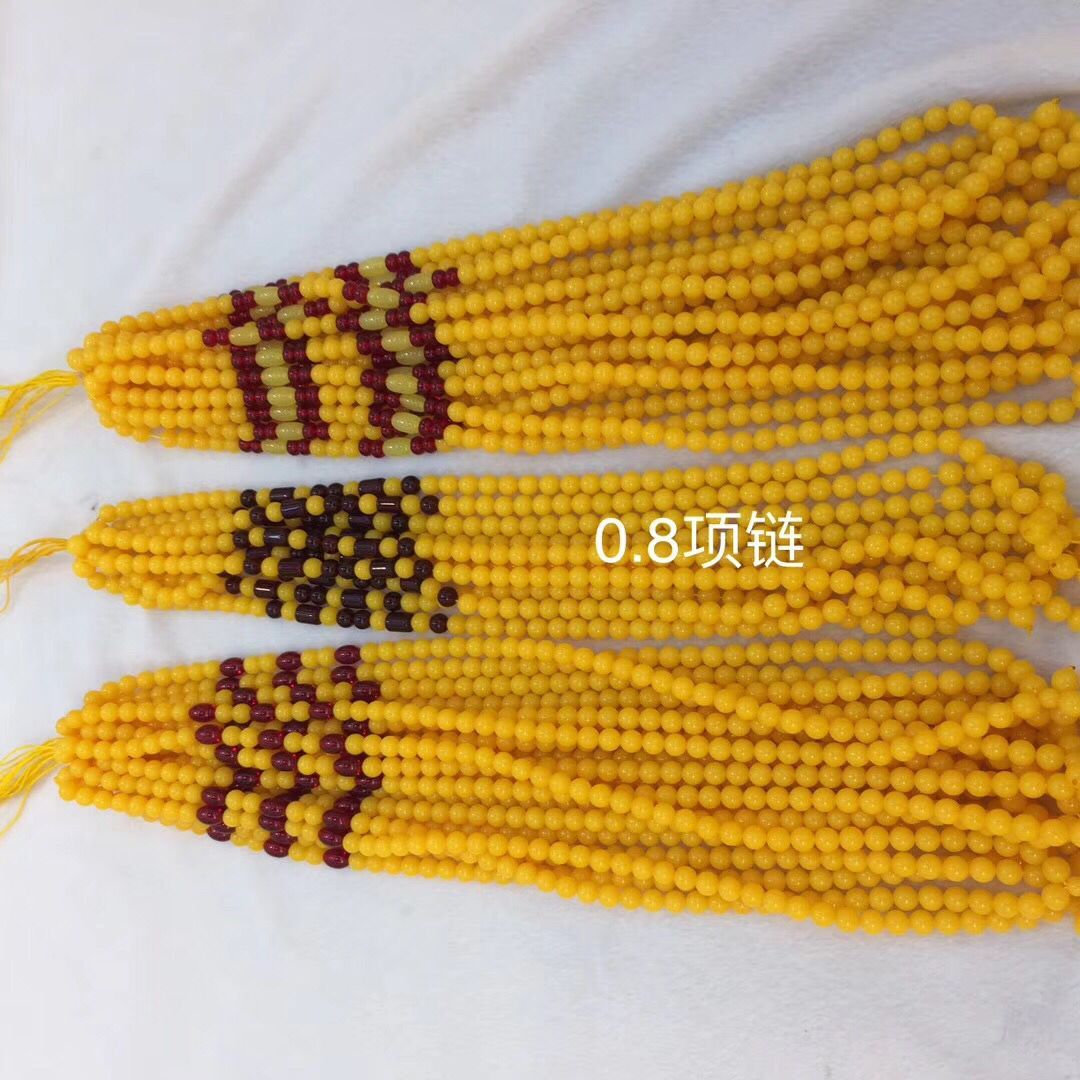 Amber white beeswax pendant hanging rope sweater chain long style pendant necklace versatile bracelet Amber white beeswax pendant hanging rope sweater chain long style pendant necklace versatile bracelet
