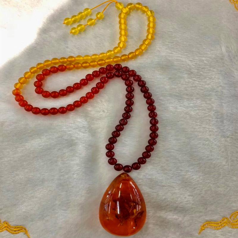 Natural second generation bracelet hand channeled necklace fashion version of beeswax amber