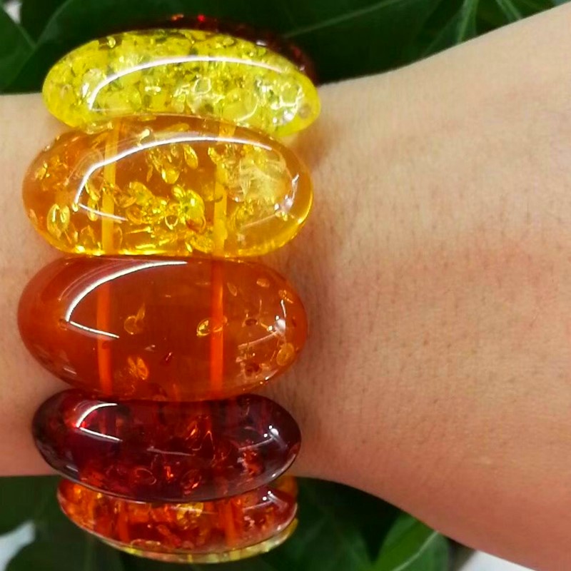 Second generation beeswax chicken oil yellow hand row bracelet flower pearl hand row hot style bracelet for men Second generation beeswax chicken oil yellow hand row bracelet flower pearl hand row hot style bracelet for men