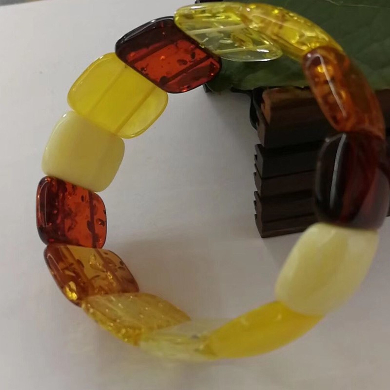 Second generation beeswax chicken oil yellow hand row bracelet flower pearl hand row hot style bracelet for men Second generation beeswax chicken oil yellow hand row bracelet flower pearl hand row hot style bracelet for men
