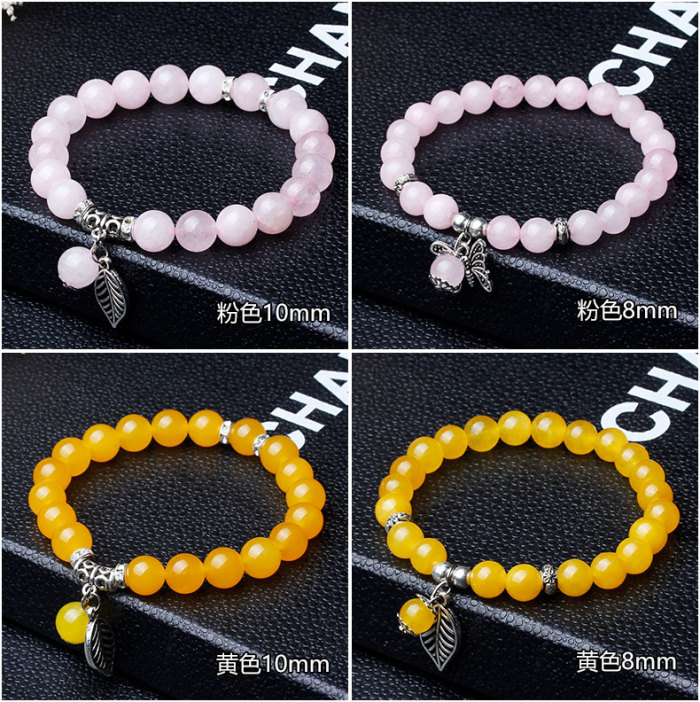 With the beauty of natural jade Bracelet Crystal agate jade beeswax colour Taobao stall selling single ring bracelet
