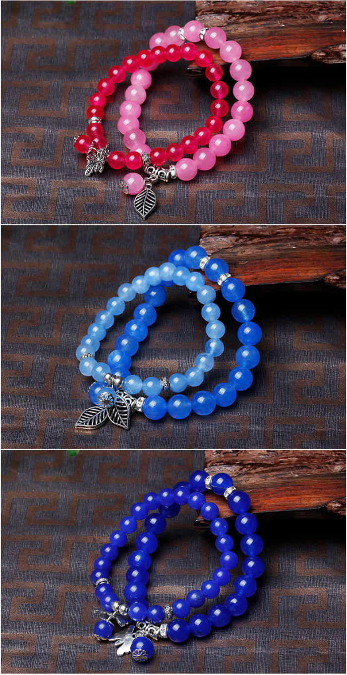 With the beauty of natural jade Bracelet Crystal agate jade beeswax colour Taobao stall selling single ring bracelet