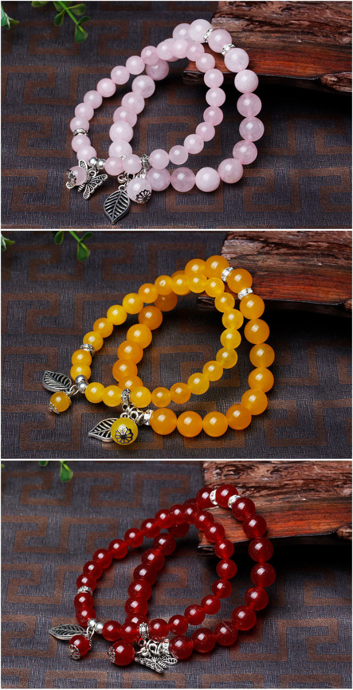 With the beauty of natural jade Bracelet Crystal agate jade beeswax colour Taobao stall selling single ring bracelet