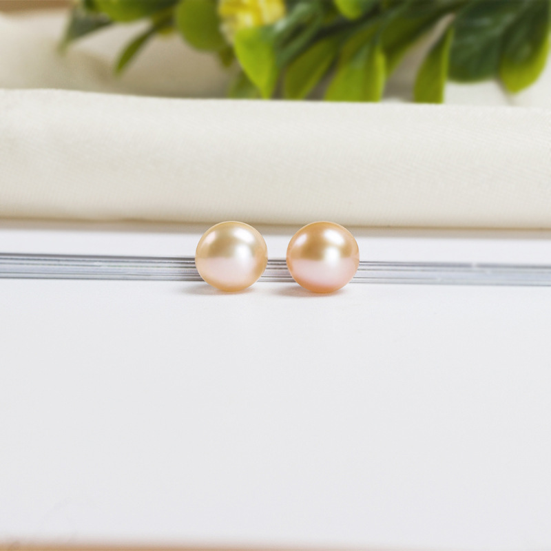 Natural Freshwater Pearl Ear Studs Women&#039;s Earrings 925 Sterling Silver Earrings Simple and Compact Silver Needle Jewelry Ear Clip without Piercing