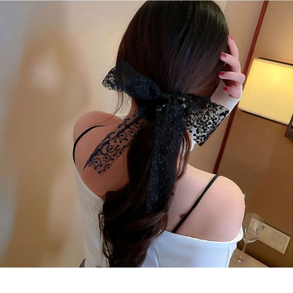 Pearl Hairtie Rubber Band Hair Band Korean Style Large Intestine Hair Rope Lace Strap Bow Hair Accessories Headdress Flower Small Jewelry
