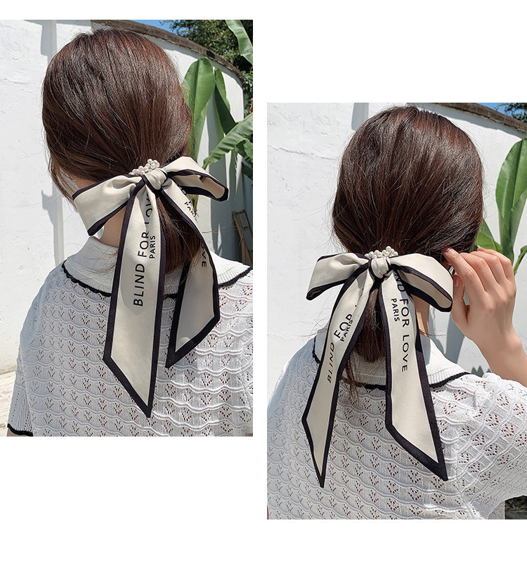 Pearl Hairtie Rubber Band Hair Band Korean Style Large Intestine Hair Rope Lace Strap Bow Hair Accessories Headdress Flower Small Jewelry