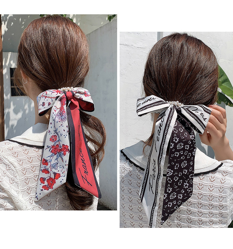 Pearl Hairtie Rubber Band Hair Band Korean Style Large Intestine Hair Rope Lace Strap Bow Hair Accessories Headdress Flower Small Jewelry