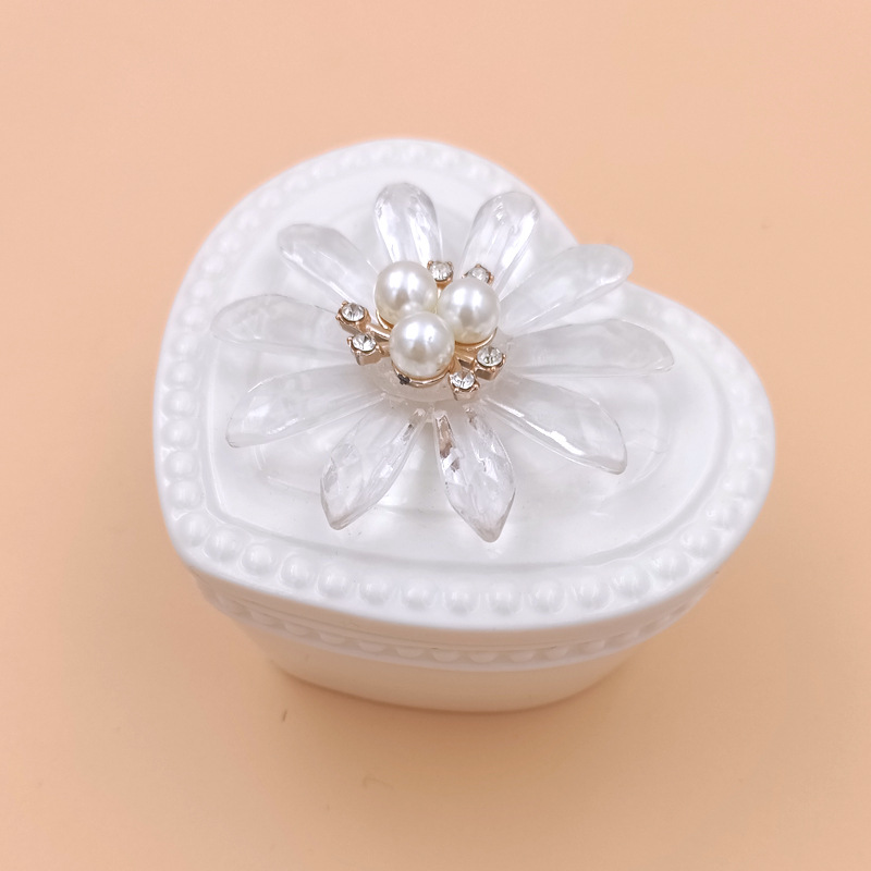 Crystal Pearl Decorative Ceramic Jewelry Box Gift Box Wedding Candy Box Wedding Candies Box Cosmetic Box