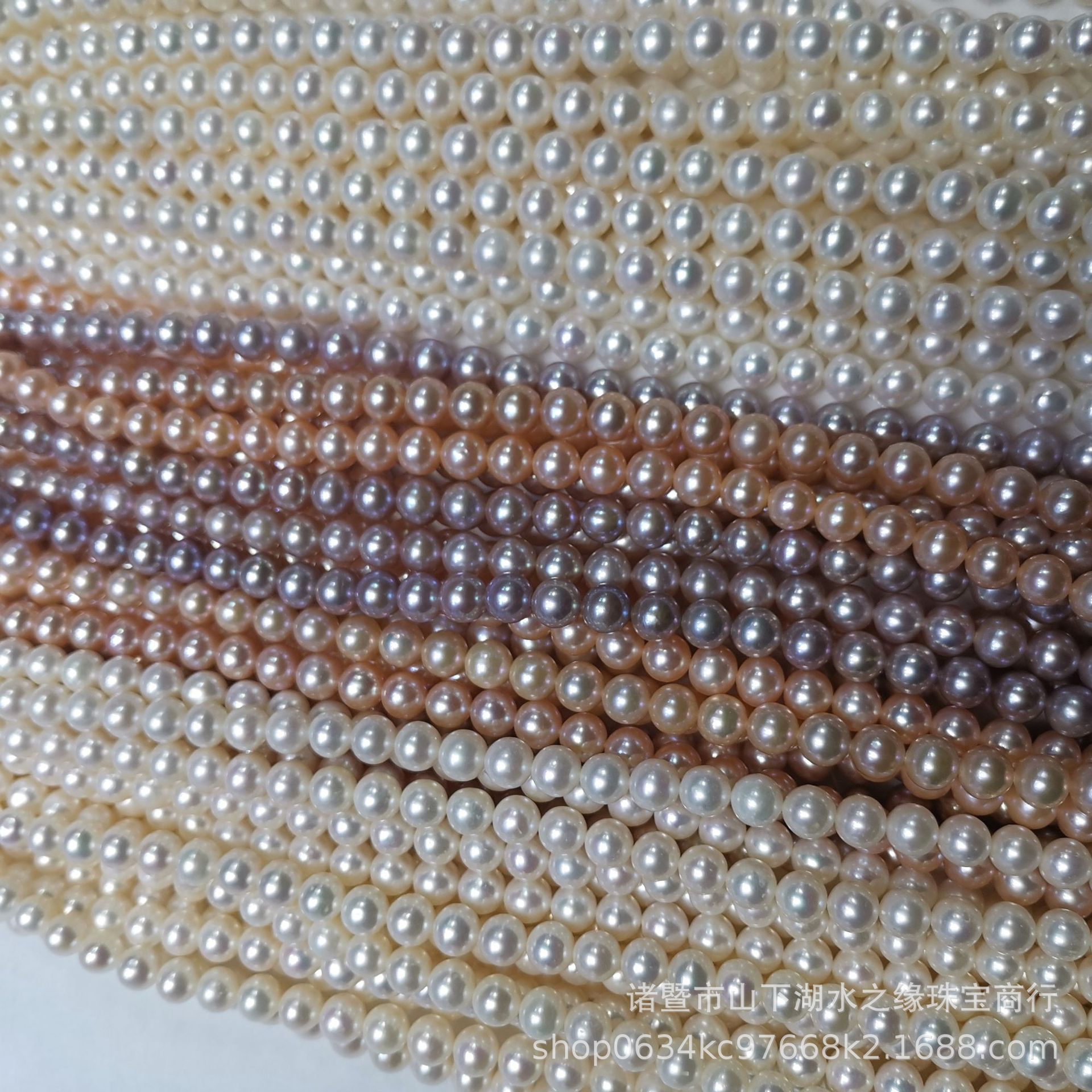 Water Edge Jewelry Natural Freshwater Pearl 8-9 Nearly Perfect Circle Necklace Wholesale Semi-Finished Products for People Customized DIY
