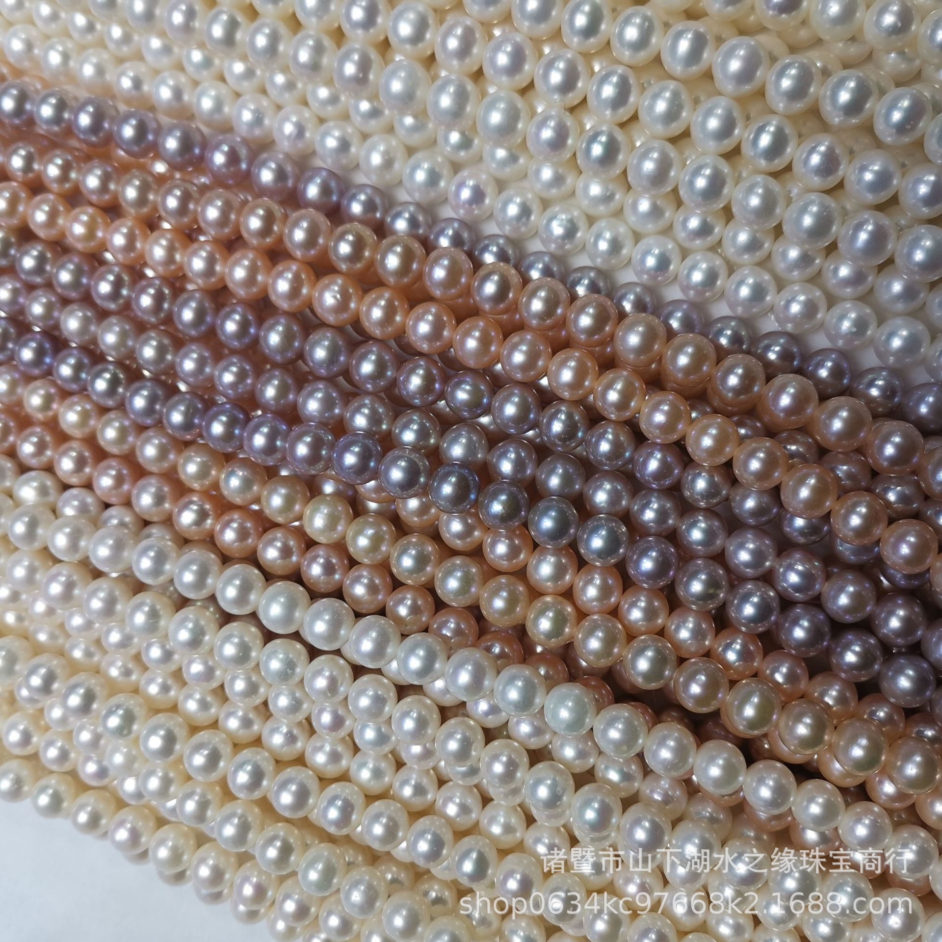 Water Edge Jewelry Natural Freshwater Pearl 8-9 Nearly Perfect Circle Necklace Wholesale Semi-Finished Products for People Customized DIY