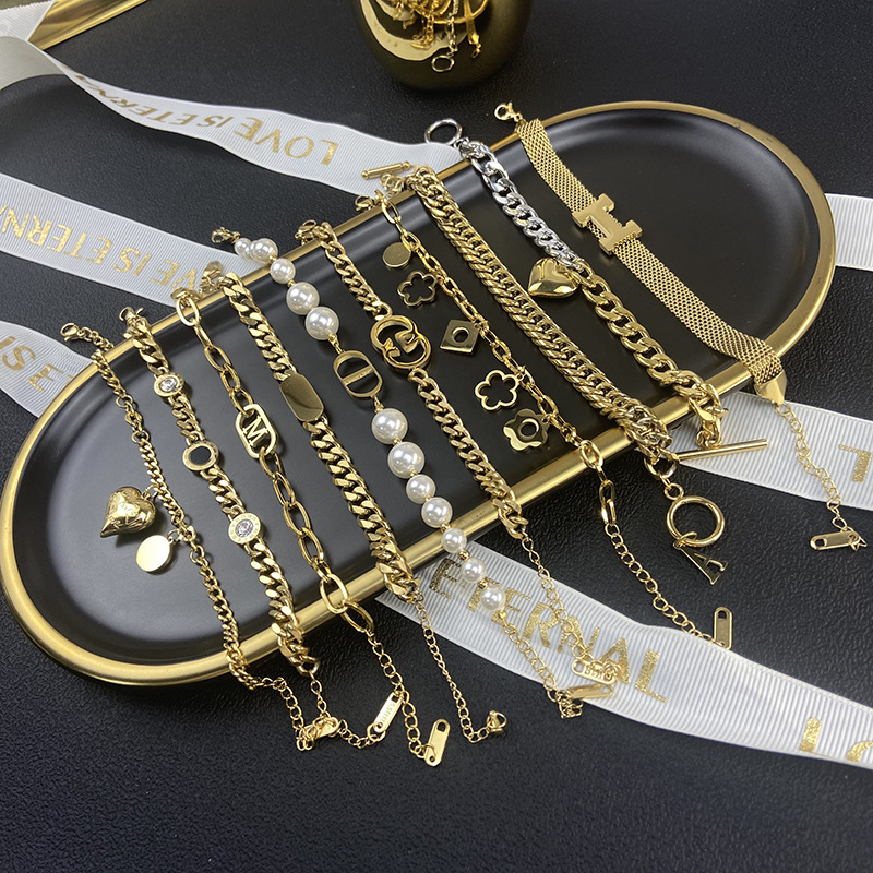 Titanium Steel Bracelet for Women 2022 New Hand Jewelry Natural Pearl Double-Layer Bracelet Ins Style Trendy Fashion Bracelet Titanium Steel Bracelet for Women 2022 New Hand Jewelry Natural Pearl Double-Layer Bracelet Ins Style Trendy Fashion Bracelet