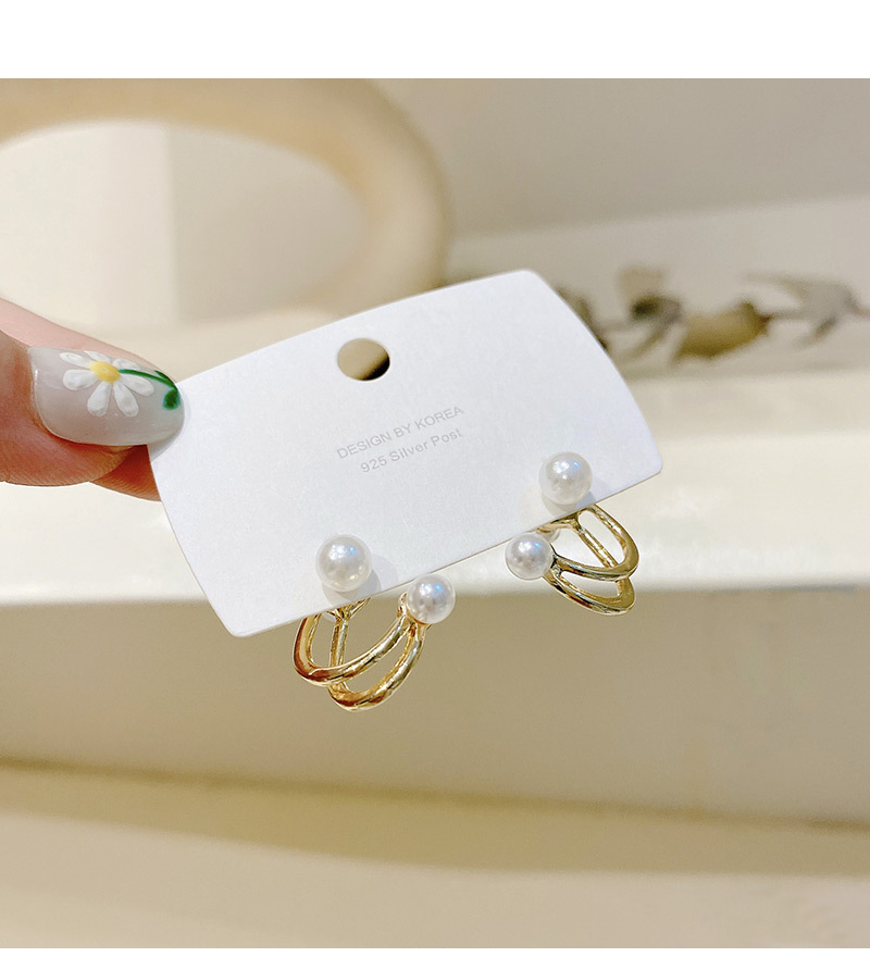 Korean Dongdaemun New Niche Design Stud Earrings for Women Elegant Pearl Earrings Ins Internet Celebrity Personalized Ear Jewelry