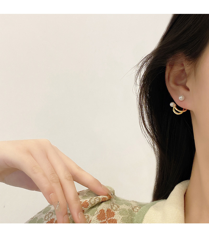 Korean Dongdaemun New Niche Design Stud Earrings for Women Elegant Pearl Earrings Ins Internet Celebrity Personalized Ear Jewelry