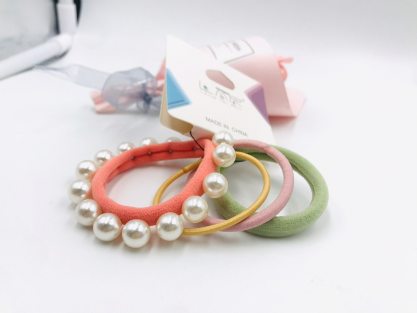 Pearl Rivets Hair Bands Do Not Wrap Hair Fashion Rubber Band Head Hairtie High Elastic Seamless Jewelry Headdress