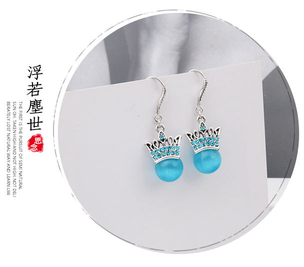 Factory Direct Sales Cross-Border New Accessories Rhinestone Earrings Women's Fashion Vintage Pearl Stud Earrings Earrings Eardrops Jewelry