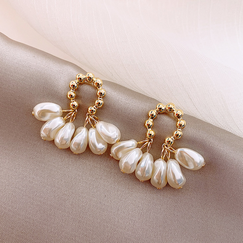 New Earrings Silver Needle Trendy Women's Elegant High Sense Niche Baroque Pearl Earrings Korean Ear Jewelry Ear Studs