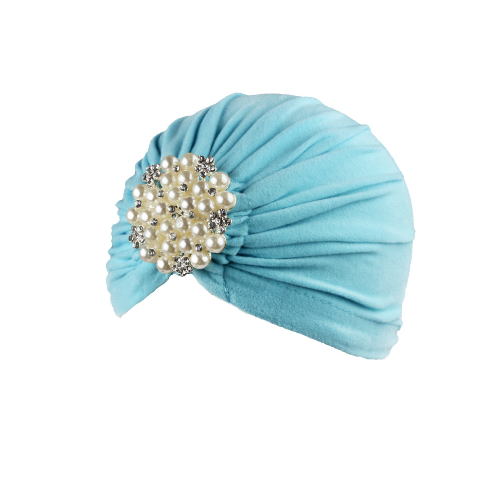 Foreign Trade Hot Selling Women's Hat Autumn and Winter Pullover Hat Big Pearl Jewelry Headscarf Comfortable Adult Cap Foreign Trade Hot Selling Women's Hat Autumn and Winter Pullover Hat Big Pearl Jewelry Headscarf Comfortable Adult Cap