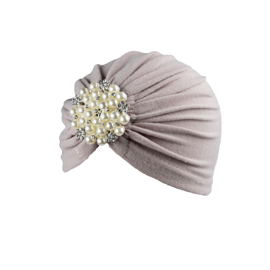 Foreign Trade Hot Selling Women's Hat Autumn and Winter Pullover Hat Big Pearl Jewelry Headscarf Comfortable Adult Cap Foreign Trade Hot Selling Women's Hat Autumn and Winter Pullover Hat Big Pearl Jewelry Headscarf Comfortable Adult Cap