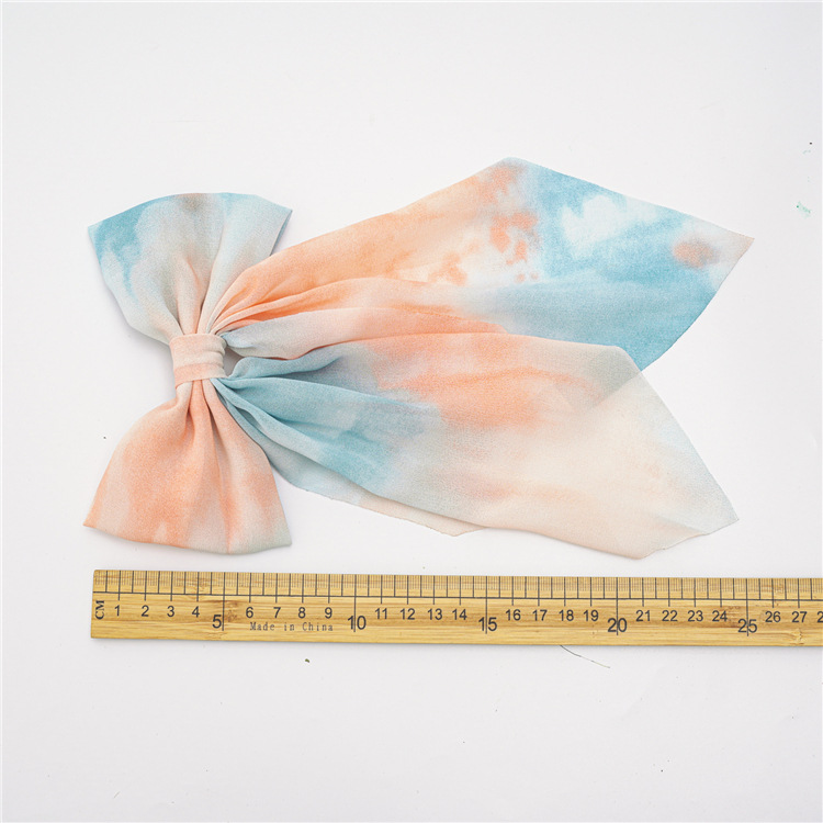 2021 Summer New Fabric Craft Spring Clip Women's Tie-Dye Bow Barrettes Long Bandeau Top Clip Hair Accessories 2021 Summer New Fabric Craft Spring Clip Women's Tie-Dye Bow Barrettes Long Bandeau Top Clip Hair Accessories