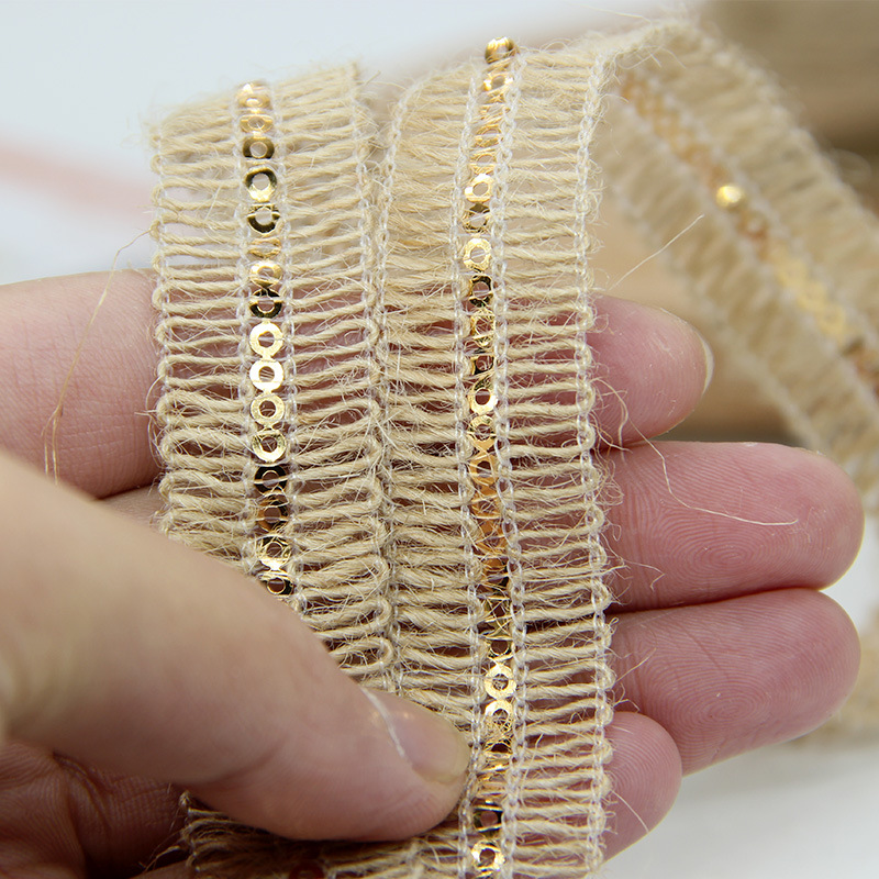 Factory Direct Sales Clothing Accessories Ribbon Hemp Rope DIY Craft Decorative Cotton and Linen Roll Ribbon Can Be Customized