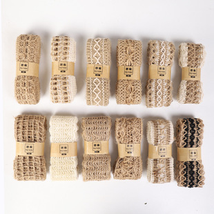 Factory Direct Sales Clothing Accessories Ribbon Hemp Rope DIY Craft Decorative Cotton and Linen Roll Ribbon Can Be Customized Factory Direct Sales Clothing Accessories Ribbon Hemp Rope DIY Craft Decorative Cotton and Linen Roll Ribbon Can Be Customized