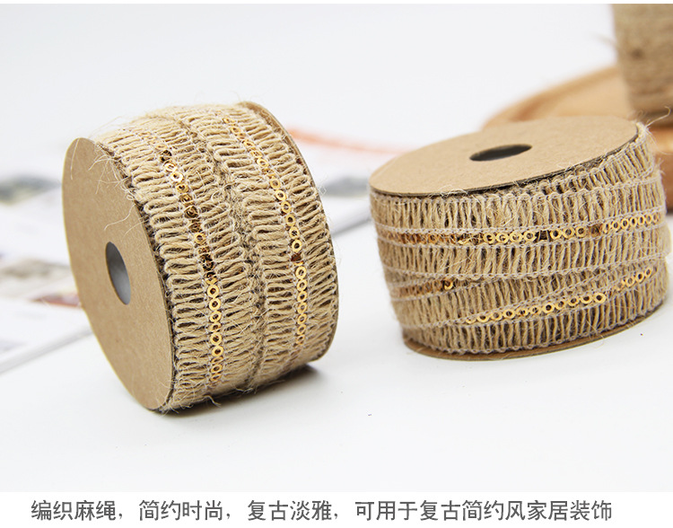 Factory Direct Sales Clothing Accessories Ribbon Hemp Rope DIY Craft Decorative Cotton and Linen Roll Ribbon Can Be Customized Factory Direct Sales Clothing Accessories Ribbon Hemp Rope DIY Craft Decorative Cotton and Linen Roll Ribbon Can Be Customized