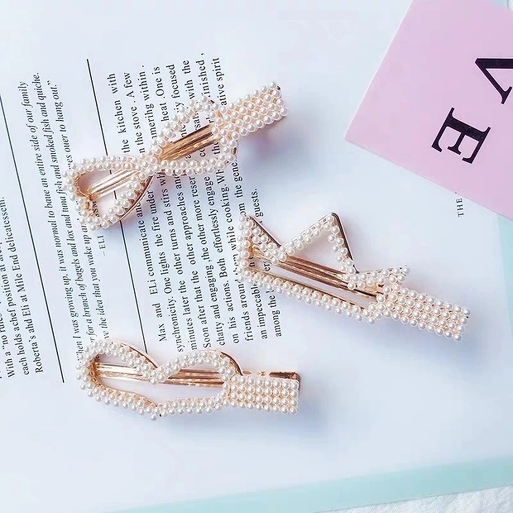 Korean Style Pearl Barrettes Internet Celebrity Same Style Bang Clip Hairpin Press Clip Fashion All-Match 2 Yuan Shop Jewelry Supply Korean Style Pearl Barrettes Internet Celebrity Same Style Bang Clip Hairpin Press Clip Fashion All-Match 2 Yuan Shop Jewelry Supply