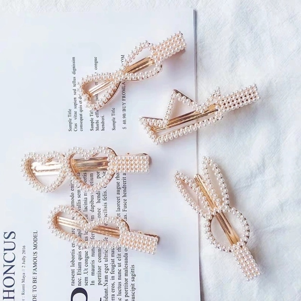 Korean Style Pearl Barrettes Internet Celebrity Same Style Bang Clip Hairpin Press Clip Fashion All-Match 2 Yuan Shop Jewelry Supply Korean Style Pearl Barrettes Internet Celebrity Same Style Bang Clip Hairpin Press Clip Fashion All-Match 2 Yuan Shop Jewelry Supply