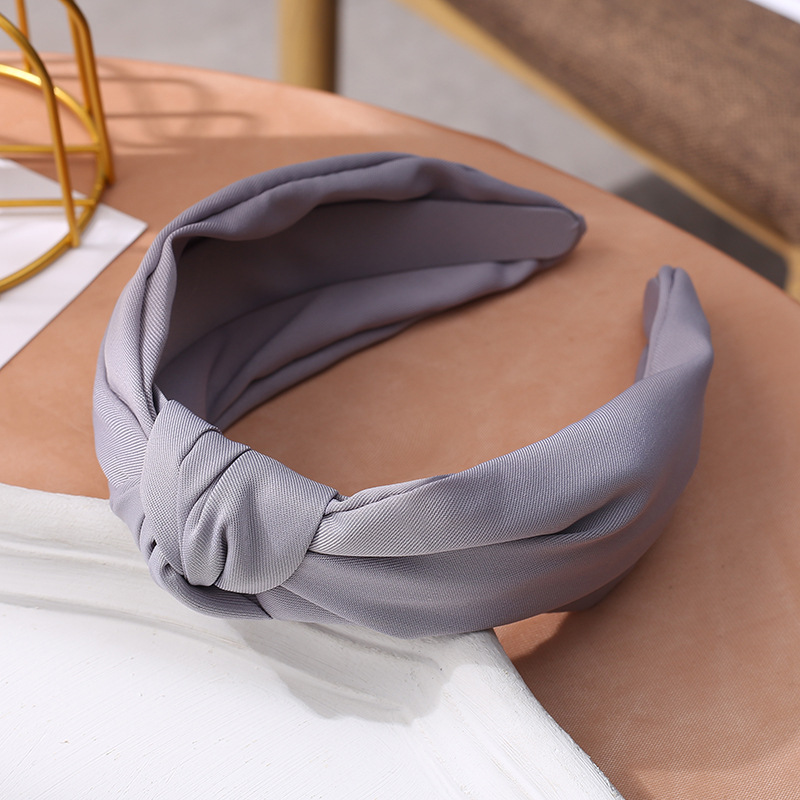 Korean New Solid Color Fabric Craft Hair Accessories Korean Simple Face Wash Makeup Cross-Knotted Wide Brim Hair Band Headband Ladies Korean New Solid Color Fabric Craft Hair Accessories Korean Simple Face Wash Makeup Cross-Knotted Wide Brim Hair Band Headband Ladies
