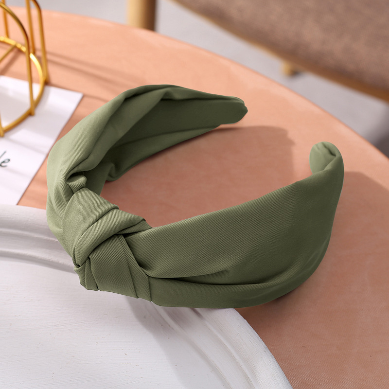 Korean New Solid Color Fabric Craft Hair Accessories Korean Simple Face Wash Makeup Cross-Knotted Wide Brim Hair Band Headband Ladies Korean New Solid Color Fabric Craft Hair Accessories Korean Simple Face Wash Makeup Cross-Knotted Wide Brim Hair Band Headband Ladies