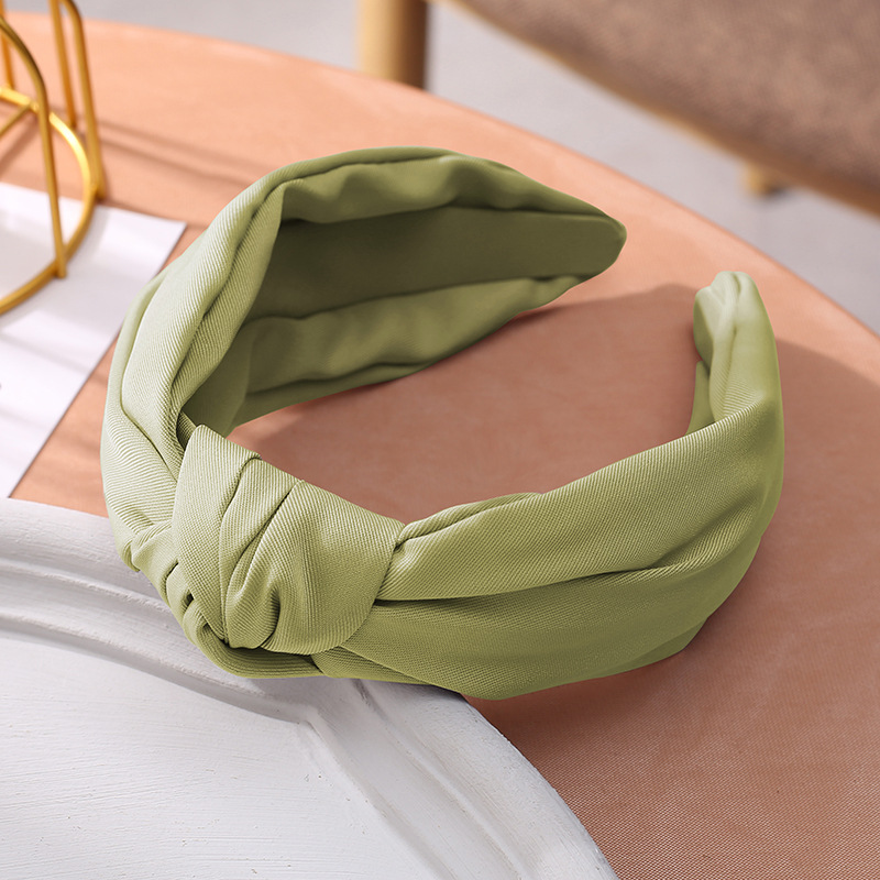 Korean New Solid Color Fabric Craft Hair Accessories Korean Simple Face Wash Makeup Cross-Knotted Wide Brim Hair Band Headband Ladies Korean New Solid Color Fabric Craft Hair Accessories Korean Simple Face Wash Makeup Cross-Knotted Wide Brim Hair Band Headband Ladies