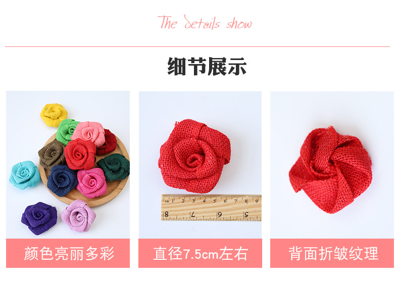 Factory Direct Sales DIY Christmas Party Decoration Set Linen Flower Craft Decoration Accessories Bow