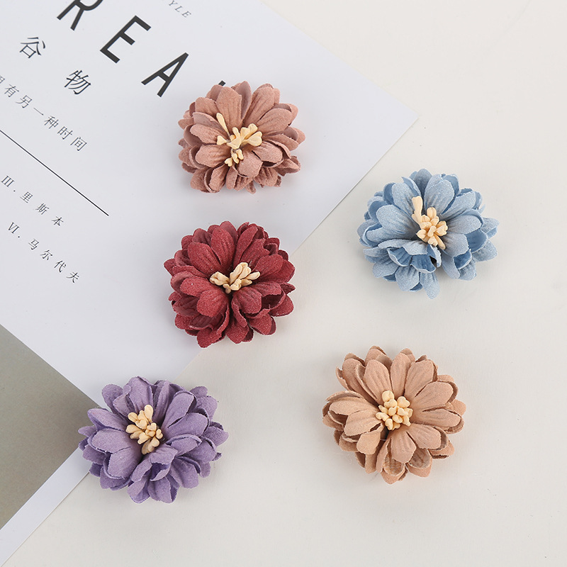 Most New Fabric Craft Shaped Chrysanthemum DIY Decoration Accessories Factory Direct Sales Clothing Ornament Flower Accessories