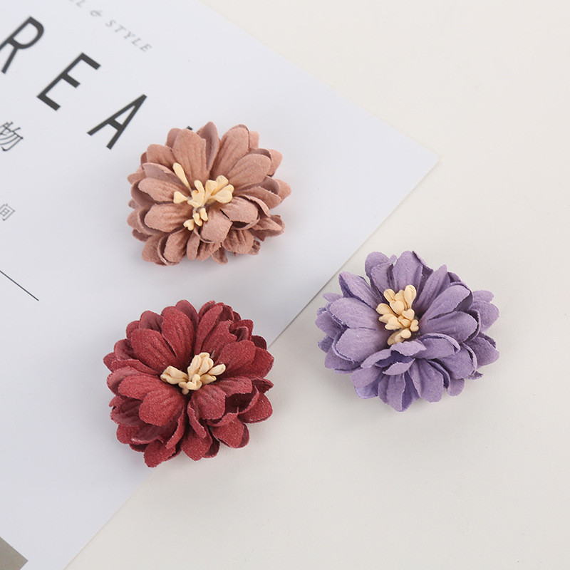 Most New Fabric Craft Shaped Chrysanthemum DIY Decoration Accessories Factory Direct Sales Clothing Ornament Flower Accessories