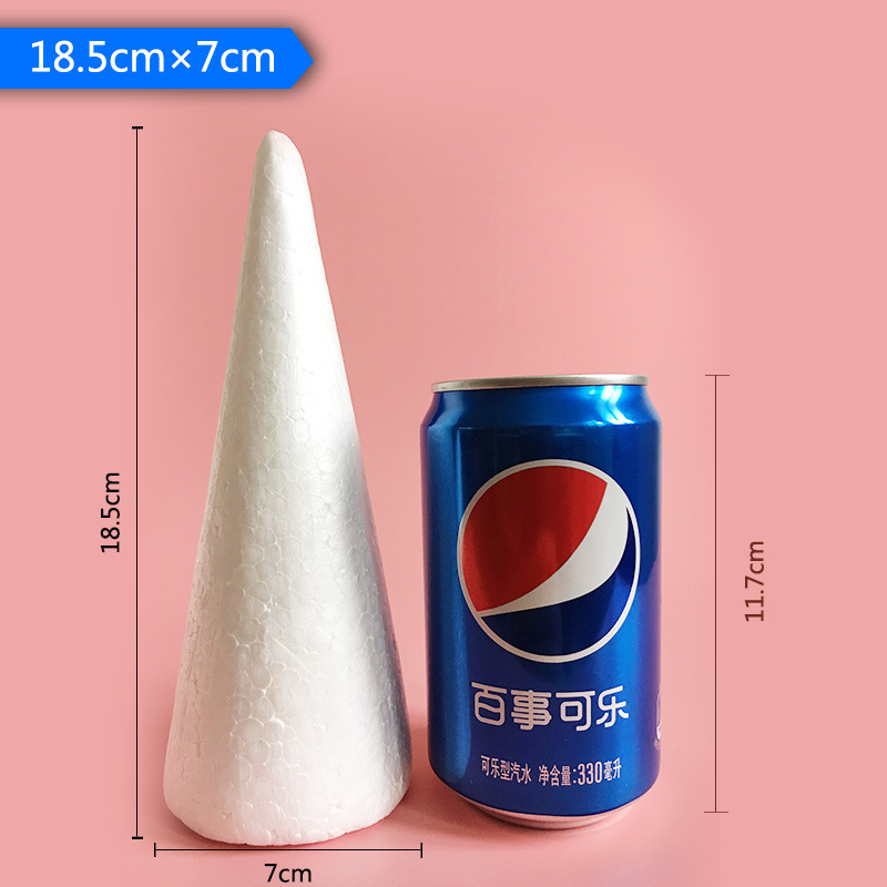Foam Cone Cone Foam Ball Handmade DIY Art and Craft Kindergarten Accessories Expandable Polystyrene Early Education Material Package