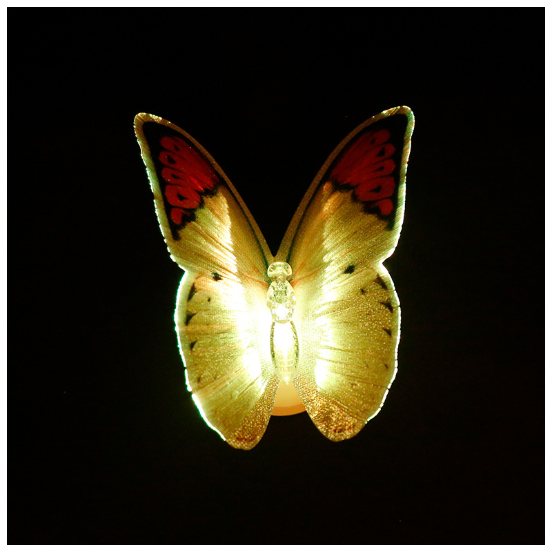 New Optical Fiber Light-Emitting Butterfly Exported to Europe and America with Certificate Factory Supply Road Craft Optical Fiber Self-Adhesive Accessories