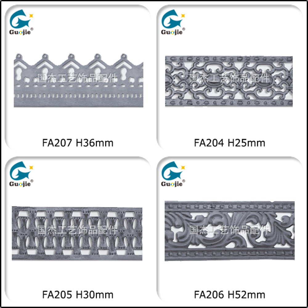 FA903 gothic style moving accessories feel rattan decorative bar craft gifts hardware iron strip to the sample