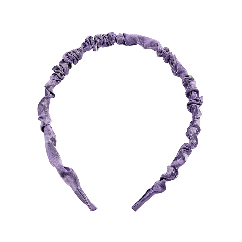 Colorful Pleated Headband Ins Solid Color Fabric Craft Girl Cute Versatile Korean Style Simple Internet Celebrity Headband for Washing Face Hair Accessories