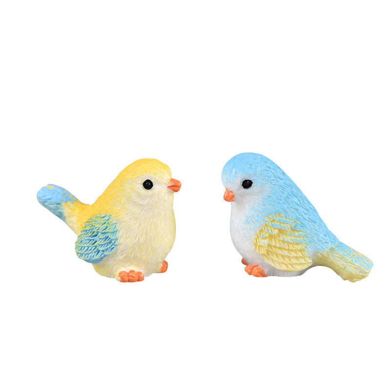 Moss Micro Landscape Succulent Accessories Cute Cartoon Bird Ornaments Gardening Plant Animal Resin Craft Ornament
