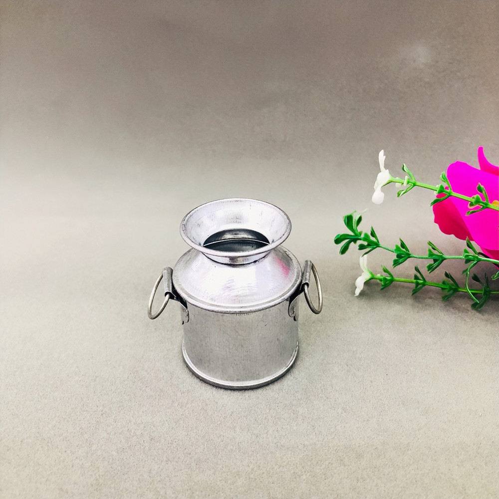 Manufacturers Supply Mini Primary Color Single Small Milk Pot Iron Bucket Succulent Gardening Flowerpot Decoration Accessories and Decorations Craft