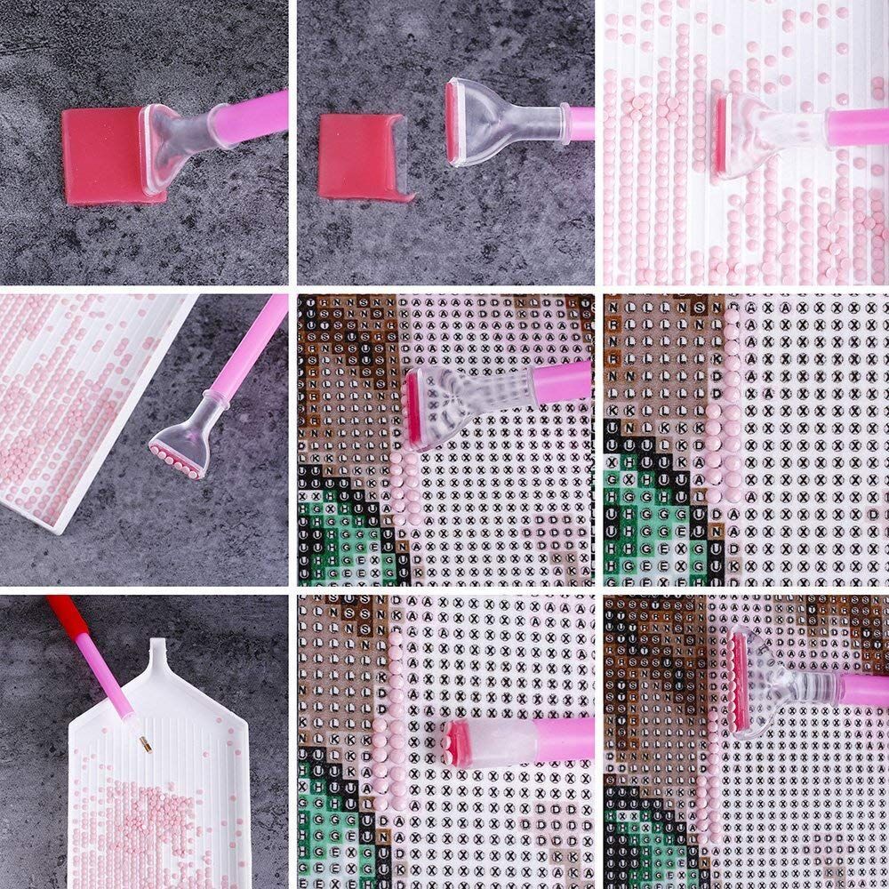 117 Pieces Design Diamond Painting Tools 5D Diamond Accessories DIY Craft Diamond Technical Pen Embroidery Set