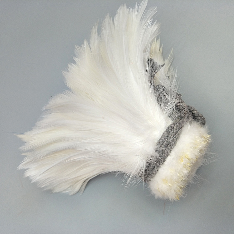 Factory Direct Sales High Quality White Feather Ear Cleaning Headdress Hat Flower Corsage DIY Handmade Buoy Craft Accessories Feather