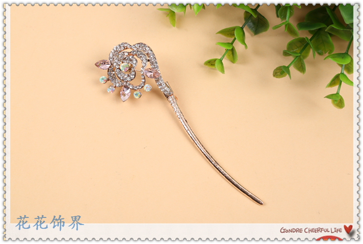 Classical Style Spot Drill Craft Hair Accessories Hairpin Original Crystal Set Up-Do Hairpin Styles Classical Style Spot Drill Craft Hair Accessories Hairpin Original Crystal Set Up-Do Hairpin Styles