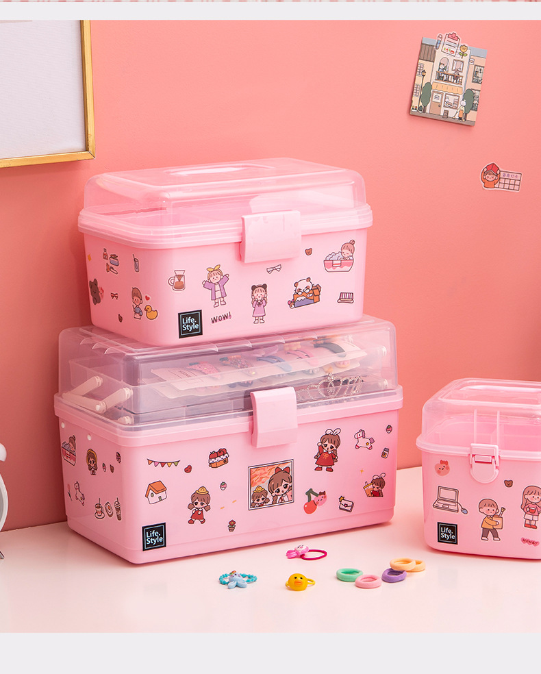 Xingyou Baby Hair Accessory Organizer Girl Children Hairpin Jewelry Headband Hair Clip Headdress Rubber Band Box Cute