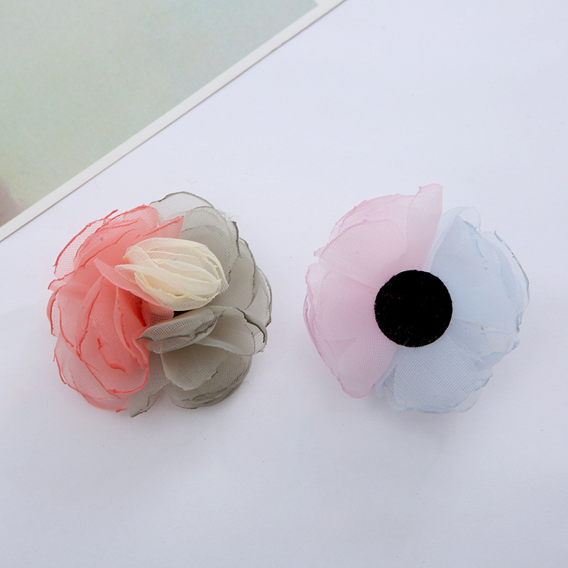 New Korean Style Shoes Bead Caps Flower Corsage Can Be Customized Burning Edge Fabric Craft Clothing Accessories DIY Handmade Accessories Can Be Customized