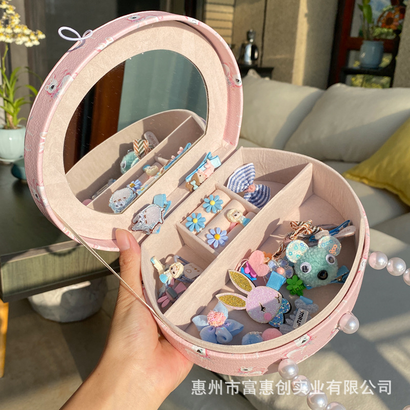 Children&#039;s Hair Accessory Organizer Baby Hair Barrettes Set Girl&#039;s Korean Hairpin Jewelry Headband Box