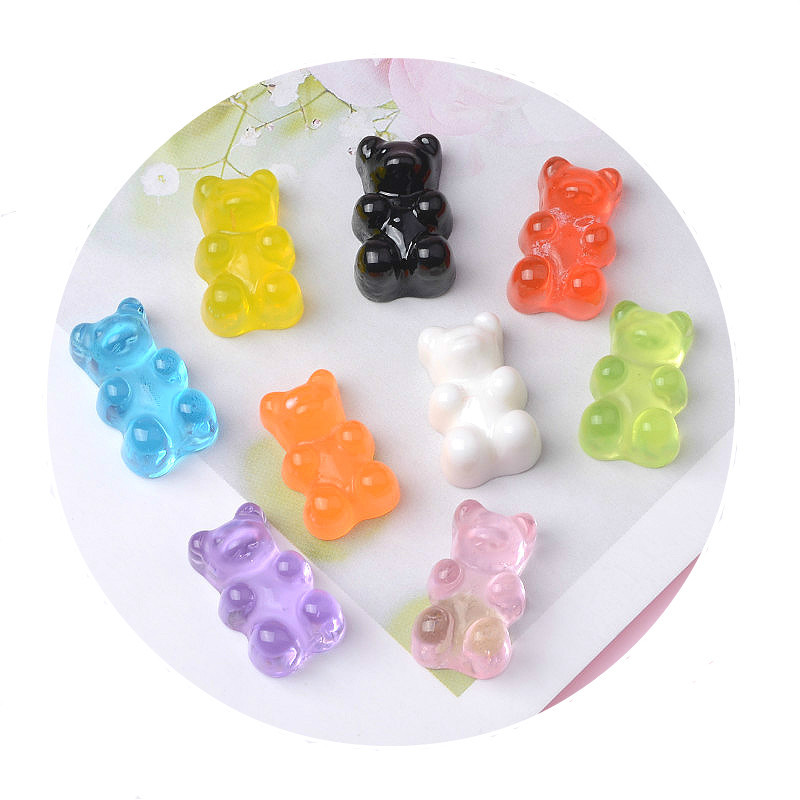 New Resin Transparent Bear Resin DIY Jewelry Accessories Materials Phone Case Accessory Headdress Necklace Pendant