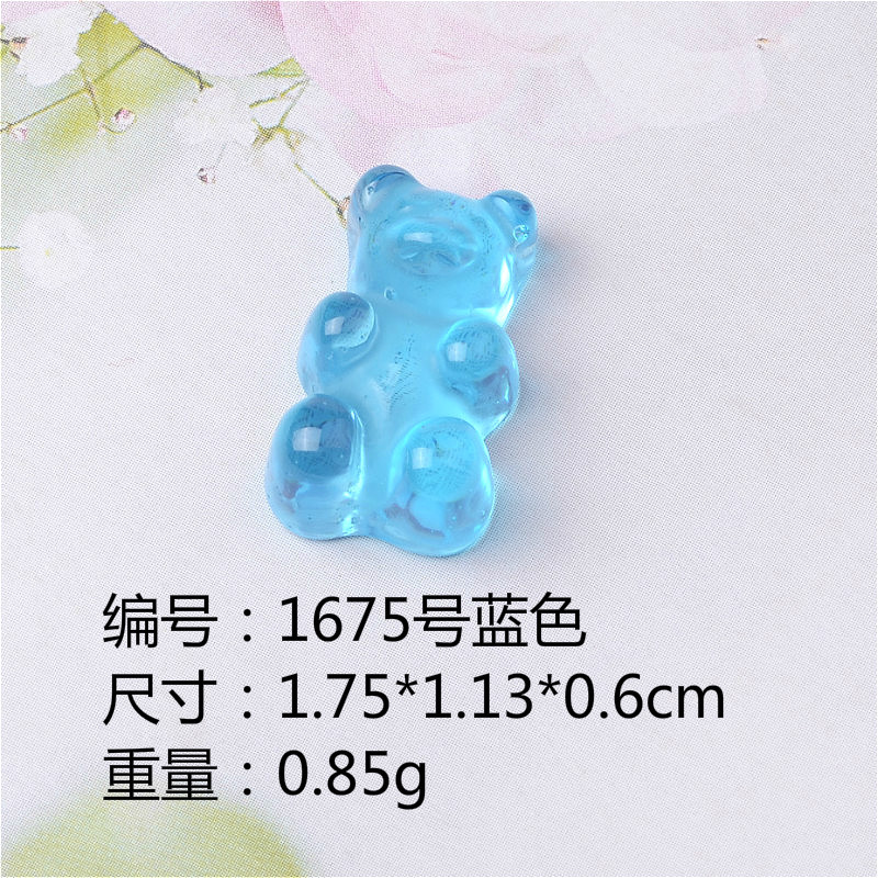 New Resin Transparent Bear Resin DIY Jewelry Accessories Materials Phone Case Accessory Headdress Necklace Pendant