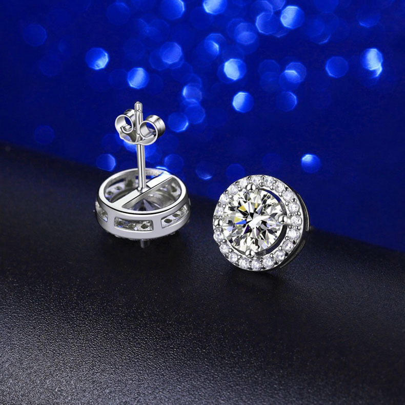 Simple Moissanite Stud Earrings S925 Silver Moissanite Earrings for Women Eardrop Earring Female Factory Accessory/Jewelry with Certificate Simple Moissanite Stud Earrings S925 Silver Moissanite Earrings for Women Eardrop Earring Female Factory Accessory/Jewelry with Certificate